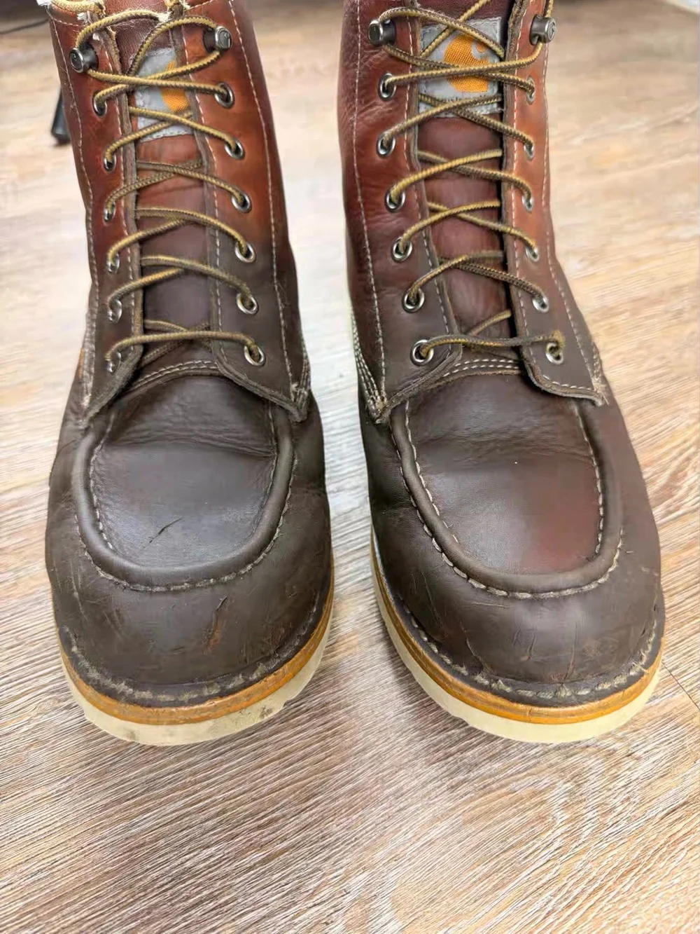 Carhartt 6-Inch Moc Toe Wedge Waterproof Work Boots Soft Tan CMW6175 | Men’s 12